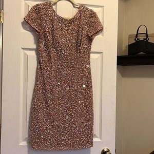 Adrianna Papell Pink Sequin Dress